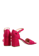 HÖGL Beatrice Suede Ροζ Πέδιλα Με Ψηλό Τακούνι