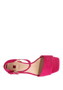HÖGL Beatrice Suede Ροζ Πέδιλα Με Ψηλό Τακούνι