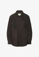 KAFFE Rachel Δερμάτινο Τζάκετ Καφέ