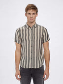 GABBA Seoul Big Stripes Beige Men's Shirt