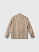 GABBA Peter Linen Μπεζ Πουκάμισο