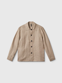 GABBA Peter Linen Μπεζ Πουκάμισο
