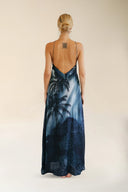 FARA BOUTIQUE Vela Μεταξωτό Μπλε Φόρεμα
