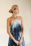 FARA BOUTIQUE Vela Μεταξωτό Μπλε Φόρεμα