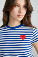 24COLORS Stripped Blue T-shirt