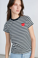 24COLORS Stripped Black T-shirt