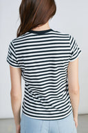 24COLORS Stripped Black T-shirt