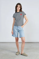 24COLORS Stripped Black T-shirt