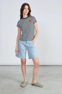 24COLORS Stripped Black T-shirt