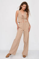 24COLOURS Striped Beige Vest