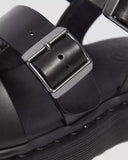 DR. MARTENS Gryphon Brando Leather Sandals Black