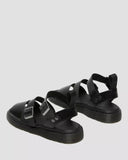 DR. MARTENS Gryphon Brando Leather Sandals Black