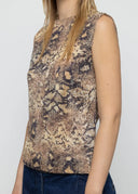 ESTHE Snake Pleated Αμάνικο Τοπ