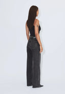 DR. DENIM Echo High Straight Tar Retro Black Jeans