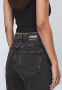 DR. DENIM Echo High Straight Tar Retro Black Jeans