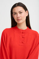 ICHI Hdasila LS Women's Knitted Sweater Red