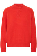 ICHI Hdasila LS Women's Knitted Sweater Red