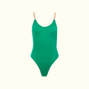 SAY NO MORE Yesenia One-Piece Swimsuit With Chains Green