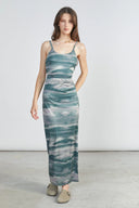 24COLOURS Printed Maxi Dress Green