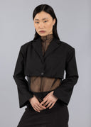 ESTHE Cropped Μαύρο Blazer