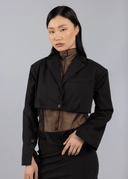 ESTHE Cropped Μαύρο Blazer