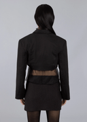 ESTHE Cropped Μαύρο Blazer