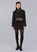 ESTHE Cropped Μαύρο Blazer