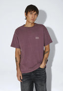 DR. DENIM Trooper Aubergine Overdye T-shirt