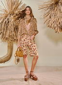 OPEN Animal Print Cargo Βερμούδα