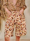 OPEN Animal Print Cargo Βερμούδα