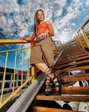 DR. MARTENS Nartilla Hydro Leather Lace Up Gladiator Sandals Black