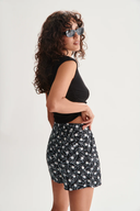 24COLOURS Printed Black Shorts