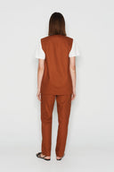 NADIA RAPTI Odyssey Unisex Καφέ Γιλέκο