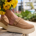 HEY DUDE Delray Suede Tan Mule