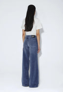 DR. DENIM Rhue Low Wide Washed Blue Shade Cord Jeans
