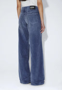 DR. DENIM Rhue Low Wide Washed Blue Shade Cord Jeans
