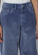DR. DENIM Rhue Low Wide Washed Blue Shade Cord Jeans