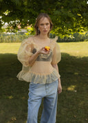 ESTHE Organza Balloon Κίτρινο Τοπ