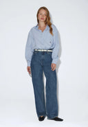 DR. DENIM Wes  Blue Stripe Πουκάμισο