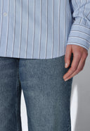 DR. DENIM Wes  Blue Stripe Πουκάμισο
