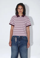 DR. DENIM Jade Pink Stripe Polo T-Shirt