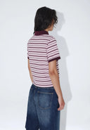 DR. DENIM Jade Pink Stripe Polo T-Shirt