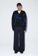 DR. DENIM Dig F Black Blue Bloom Cardigan