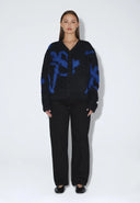 DR. DENIM Dig F Black Blue Bloom Cardigan