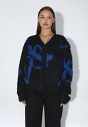 DR. DENIM Dig F Black Blue Bloom Cardigan
