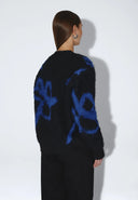 DR. DENIM Dig F Black Blue Bloom Cardigan