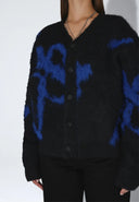 DR. DENIM Dig F Black Blue Bloom Cardigan