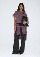 DR. DENIM Talia Seam Aubergine Tie Dye T-shirt