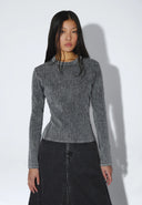 DR. DENIM Stella Seam Rib Washed Grey Τοπ