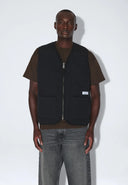 DR. DENIM Terry Quilted Μαύρο Γιλέκο